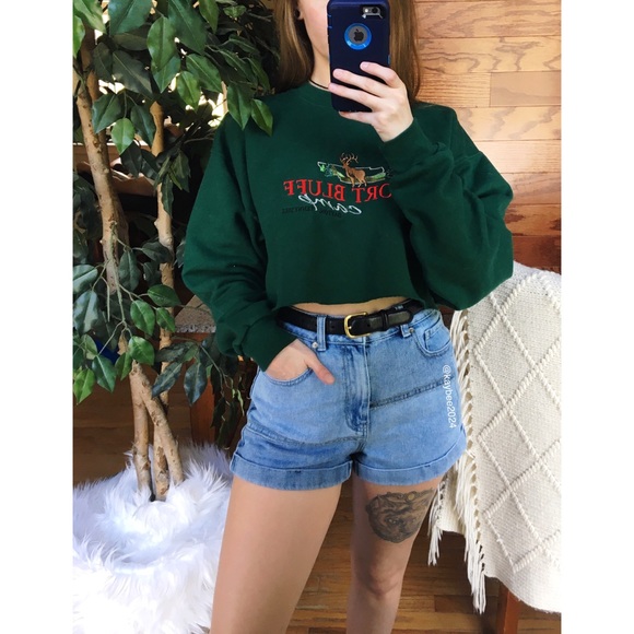 Vintage Sweaters - 🌿 Vintage Tennessee Embroidered Crop Pullover 🌿